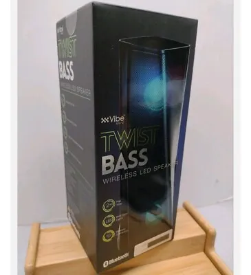 VIBE Twist Bass Wireless Speaker - LED RGB  Portable Bluetooth DG-WARP-BTS20 • $12