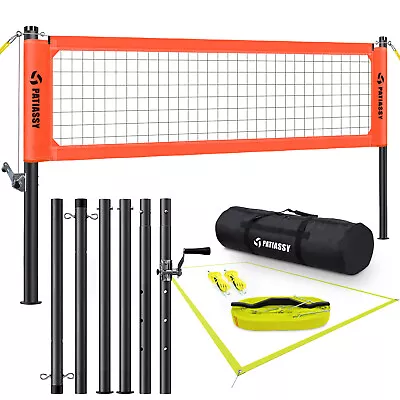 Professional Portable Volleyball Net Outdoor Volleyball Set Aluminum Poles +Bag • $118.40