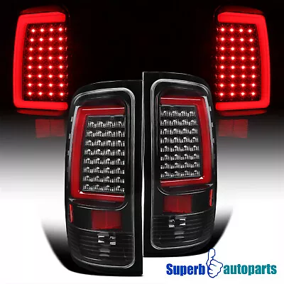 Fits 2007-2013 GMC Sierra 1500 2500HD 3500HD Shiny Black LED Tail Lights Lamps • $166.98