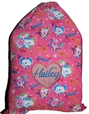 Kids Book Bag | Library Bag | Toy Bag | SML | Cute Palace Pets |  1st Name FREE • $22