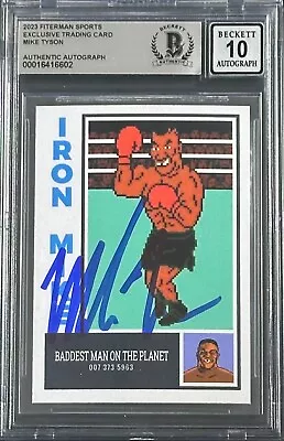 Mike Tyson Signed 2023 FSG Exclusive Trading Card BAS Punch Out 1 Auto 10 • $169.99