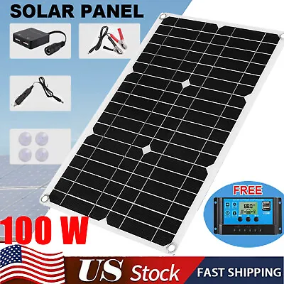 100W Watt 12V Flexible Solar Panel Mono Home RV Rooftop Camping Off-Grid Power • $32.99