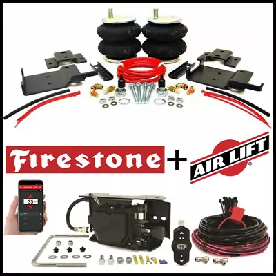 Firestone Rear Helper Springs / Air Lift Compressor Kit For 2015-2024 Ford F-150 • $1134.95