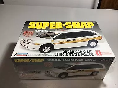 Super Snap Dodge Caravan Illinois State Police Lindberg 1:25 Model Kit # 72184 • $39