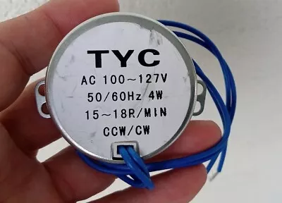 TYC-50 NIB Synchronous Motor 110V-127V AC 15-18RPM CCW/CW Rotation 4W FREE SHIP • $14.95