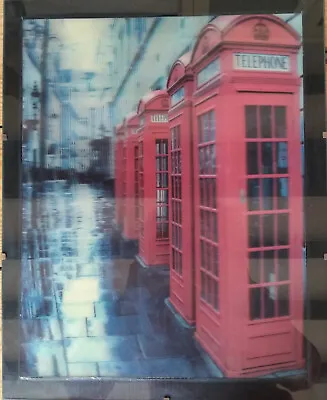 Vintage Hologram Picture - Telephone Boxes • £9.50