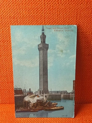 £1.99 • Buy Old Postcard Lincolnshire.  Grimsby. Tower And Royal Dock Entrance. V/901
