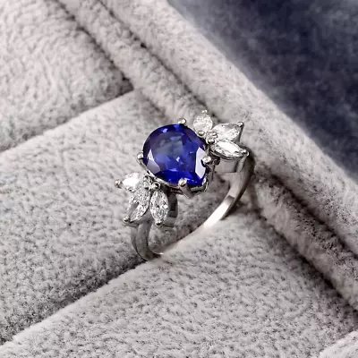 2.5Ct Pear Cut Lab Created Sapphire Diamond Engagement Ring 14kWhite Gold Plated • $83.99