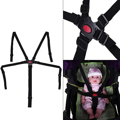 5 Point Harness Stroller High Chair Pram Buggy Safe Belt Strap Baby Children AU • £8.03