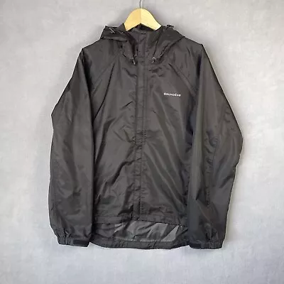 Grundens Rain Jacket Coat Men's Medium Black Outdoor Hooded Fishing Gear Cinch • $34.99