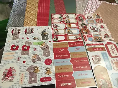Me To You Tatty Teddy Christmas Cardmaking Kit Toppers Card Papers RefKit3102 • £4.49