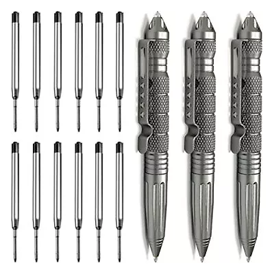 3 Pack Tactical Pen Set Tungsten Steel Self Defense EDC Multifunctional Gray • $22.34