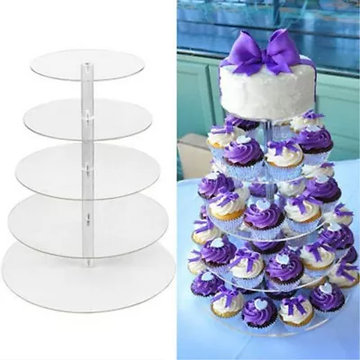 3/4/5 Tier Cake Stand Cupcake Holder Plate Dessert Shelf Wedding Party Display • $17.67