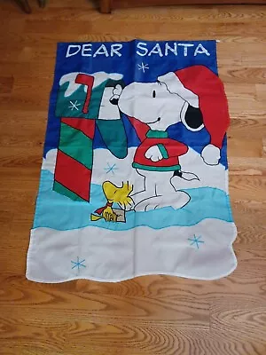 Used*Peanuts/Snoopy  Dear Santa  Decorative Garden Flag/Banner*28 X40  • $15.50