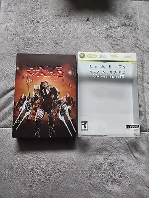 Halo Wars Limited Edition Steelbook Xbox 360 !! W/ Extras !! • $50