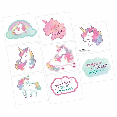 $4.50 • Buy Unicorn Party Supplies Favours TATTOOS Sheet 