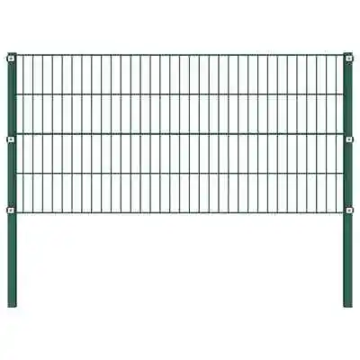 Fence Panel With Posts Iron 1.7x0.8 M Green Safety Frame • £135.66