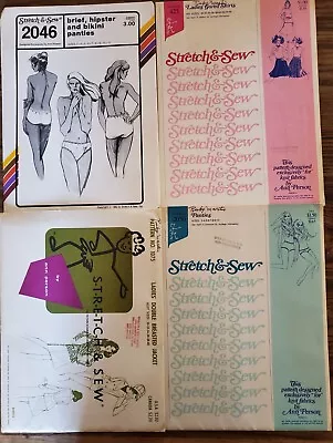 Vintage Sewing Patterns Womens Lot Of 4 Stretch And Sew Panties Skirt Jacket • $12