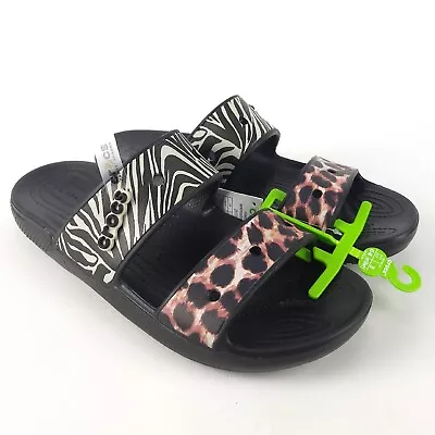 Unisex Sandals Crocs Classiccrocs Animal Remix Zebra Leopard Size 11 New • $33.99