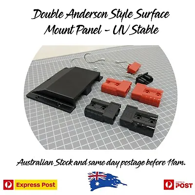 Double Twin Anderson Plug Cover Mount Kit External Inc Bolts Dust Caps • $52.79