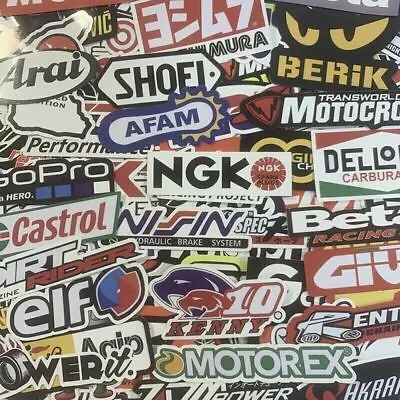 Lot Set Of 100 Motorcycle Motocross Decals Stickers Racing Car ATV UTV Dirtbike • $11.99