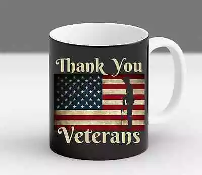 Thank You Veterans Day American Flag Lovers Patriotic Trendy Military Mug • $19.99