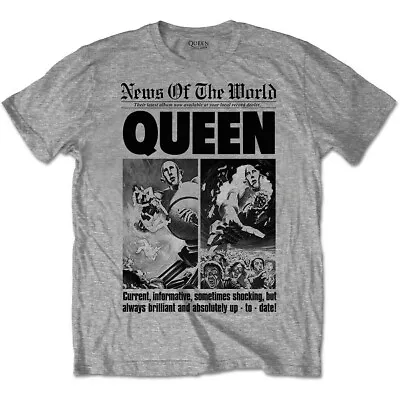 Queen Freddie Mercury News Of The World 40th Official Tee T-Shirt Mens • £15.99