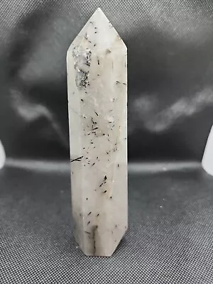 6   Clear Quartz Crystal W Black Tourmalinated Needle Veins Inclusions • $60