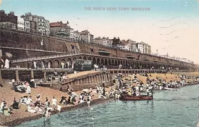 T59. Vintage Postcard. Kemp  Town Beach Brighton. • £2.75