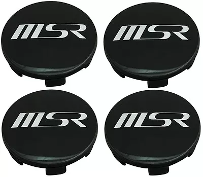 4 Cap Deal Msr Wheel Rim Black Center Cap Acc 3217 02 Snap In Aewc 052 087 144 • $44.95