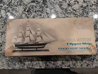 Scientific THE SEA WITCH CLIPPER SHIP  Vintage Wood Ship Model • $50
