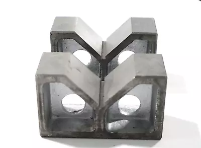 $100 • Buy 6  CAST IRON  V  BLOCK SET,   6  X 2-3/8  X 3-1/2    B586