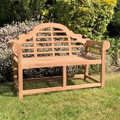 Luyten Teak Outdoor Bench Seater Lutyen Bench Deluxe Garden Seat • £199.99