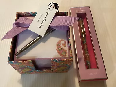 Vera Bradley NOTE CUBE WITH PEN & BALL POINT PEN (5) Paisley In Paradise PAD NWT • $34.99