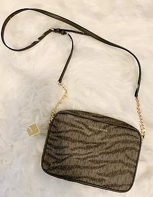 Michael Kors Jet Set Item LG EW Crossbody Leather - Olive 32F2GJ6C7B • $69.99