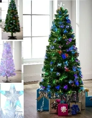 £49.99 • Buy 6ft Fibre Optic Christmas Tree Colour Changing Burst Tree White Green Black