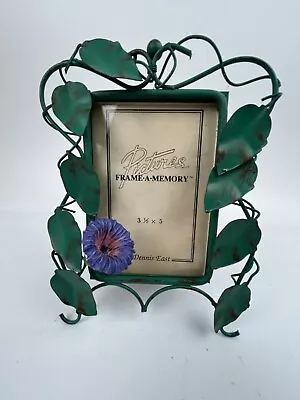 Dennis East Morning Glory Cast Metal Picture Frame 3x5 Photo Vines Leaves Flower • $15.99