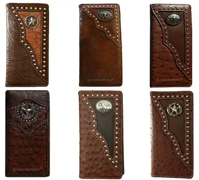 Longhorn Star Praying Cowboy Men Western Wallets Bifold Check Book Style • $11.99