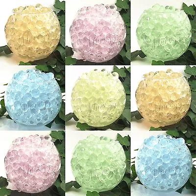 Light Pastel Water Beads  Soil Crystal Gel Ball Beads Wedding Vase Filler Uk • £1.99