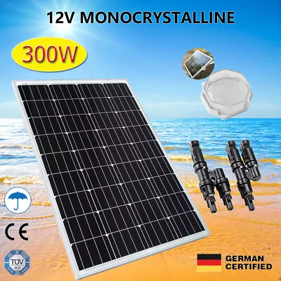 12V 300W Solar Panel Mono Home Off-Grid Caravan Camping Power Charging Battery • $95