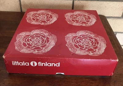 $55 • Buy Set Of 4 Boxed Iittala  Villiruusu Vintage Dessert Bowls