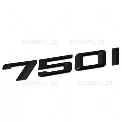 New 750i Letter Emblem Badge Trunk Lid M Power Performance F01 F04 (Matte Black) • $10.99
