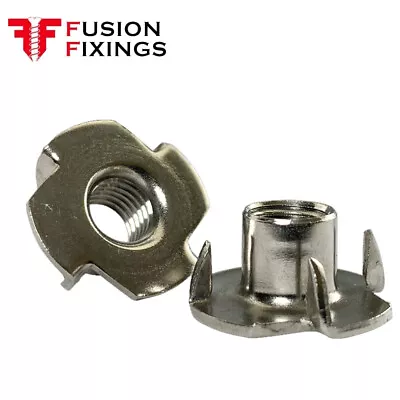 £7.12 • Buy Tee Nut 4-Pronged Tee Nut Captive T A2 Stainless Steel Wood Screws M5 M6 M8 M10
