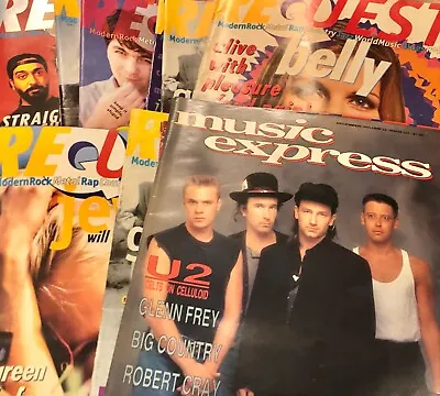 Vintage Lot 10 Request Music Magazines And 1 Music Express U2 Magazine • £79.43