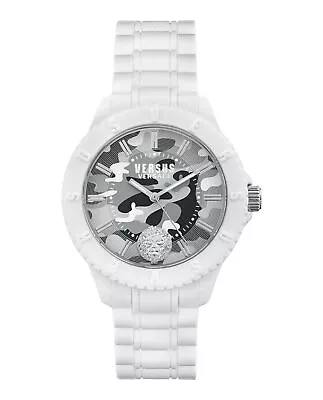 Versus Versace Mens Tokyo Silicone Lion White 42mm Strap Fashion Watch • $72