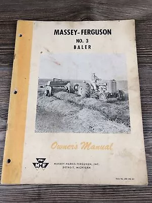 Vintage Massey Ferguson No. 3 Baler Owners Manual • $19.99