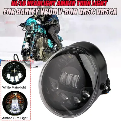 $95.90 • Buy LED Turn Signal Light Headlight  Hi/Lo Headlamp For Harley VRSC Vrod V-ROD 02-17