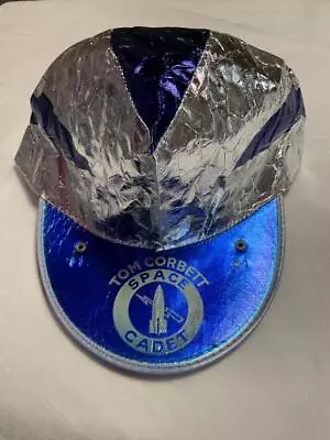 Vintage Tom Corbett Space Cadet Tin Silver Hat From 1950s NBC TV Toy NOS • $17.50