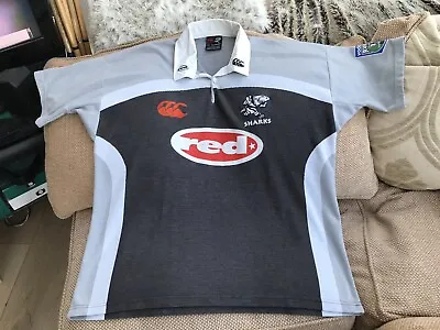 £65 • Buy Canterbury Natal Sharks Home Rugby Union Shirt 2000-01 Size XXL  In Great Cond