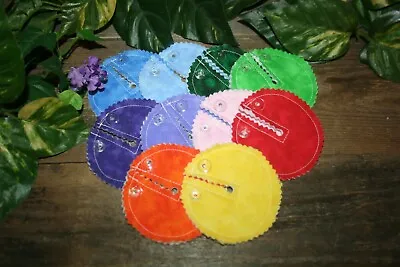 G-tube Pads Mic-key Button Feeding Tube Pads Rainbow Of Solid Colors Set Of 10 • $22.50